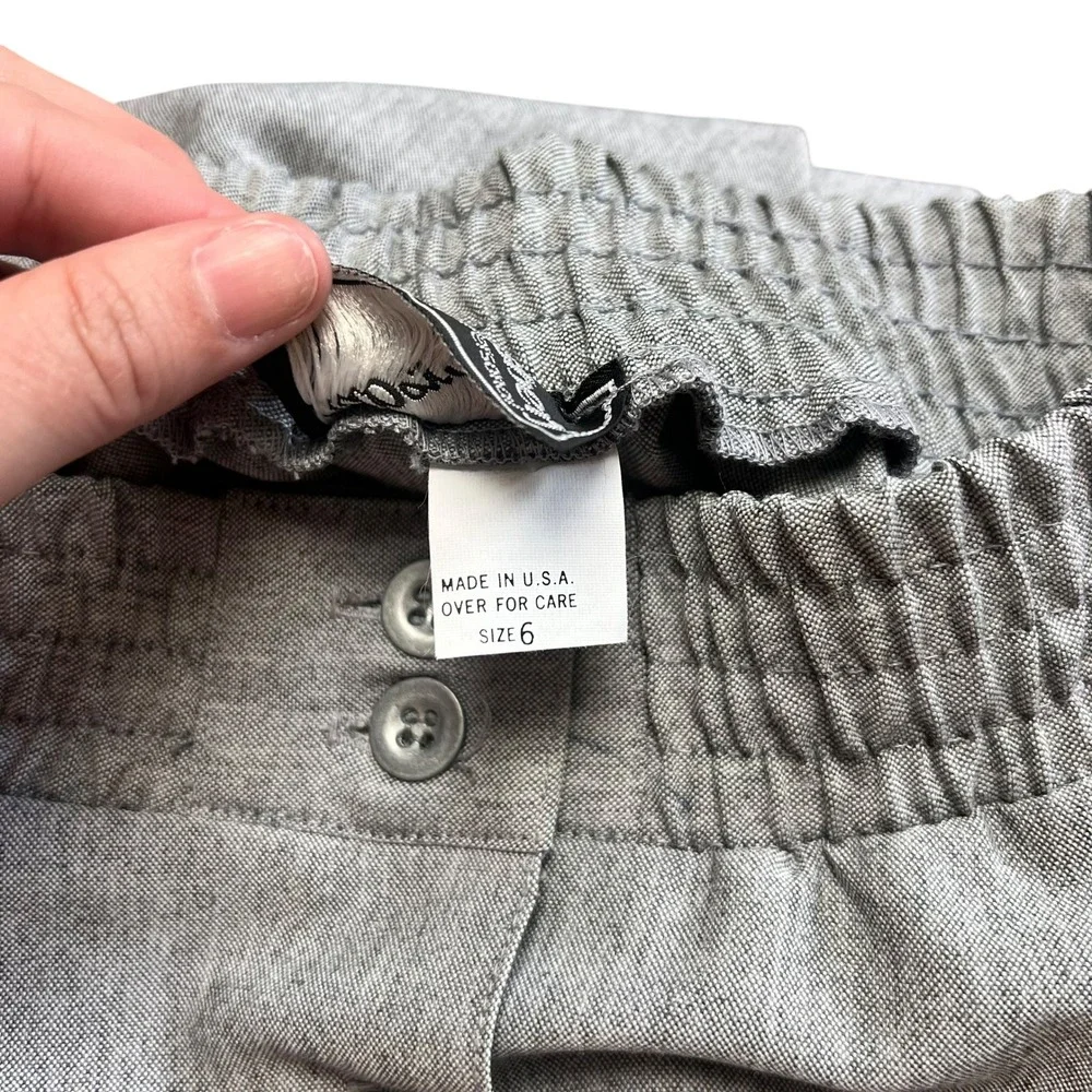 Vintage Y2K Haberdashery Midi Skirt‎ Gray Button Front Made in USA 6